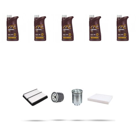 Kit tagliando 4 FILTRI e 5L OLIO compatibile con Mazda 6 (GH) 2.0 CD 103kw dal 2008