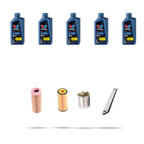 Kit tagliando 4 FILTRI e 5L OLIO compatibile con Mercedes A (W168) 160 CDI 55kw dal 2001