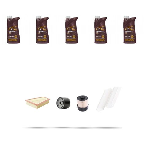 Kit tagliando 4 FILTRI e 5L OLIO compatibile con Mercedes Citan (W415) 111 CDI 81kw dal 2013