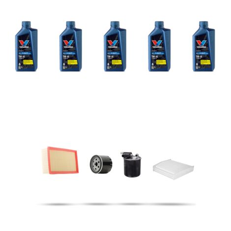 Kit tagliando 4 FILTRI e 5L OLIO compatibile con Mercedes Classe A (w176) A160 CDI 66kw Dal 2013