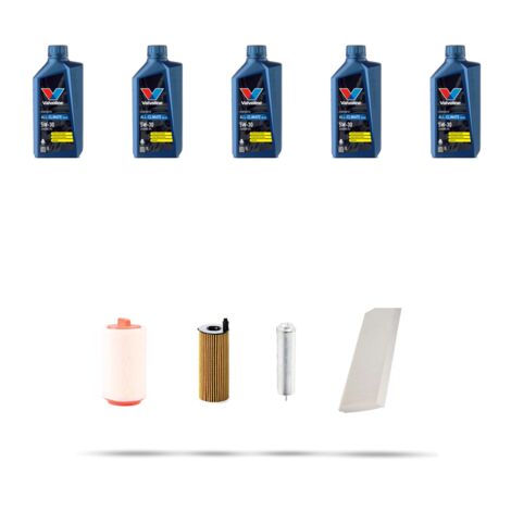 Kit tagliando 4 FILTRI e 5L OLIO compatibile con Mini Cooper II (R55,R56,R57,R60,R61) 1.6 Diesel 82kw dal 2010