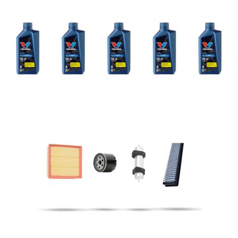 Kit tagliando 4 FILTRI e 5L OLIO compatibile con Mini One I 1.4 Diesel 55kw Dal 2003 al 2005