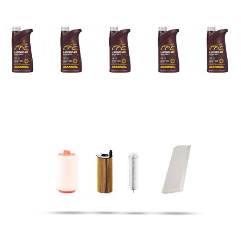 Kit tagliando 4 FILTRI e 5L OLIO compatibile con Mini ONE II (R55,R56,R60)) 1.6 Diesel 66kw dal 2010