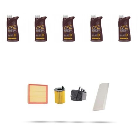 Kit tagliando 4 FILTRI e 5L OLIO compatibile con Mini ONE II (R56) 1.6 Diesel 66kw dal 2009 al 2010