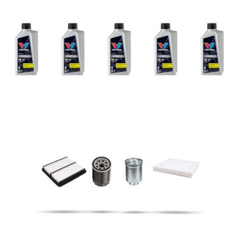Kit tagliando 4 FILTRI e 5L OLIO compatibile con Mitsubishi Lancer VIII 1.8 110kw dal 2010