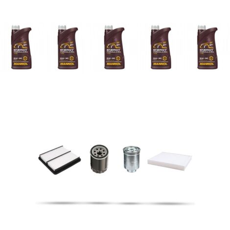 Kit tagliando 4 FILTRI e 5L OLIO compatibile con Mitsubshi ASX (GA7W) 1.8 DI-D 110kw Dal 2010