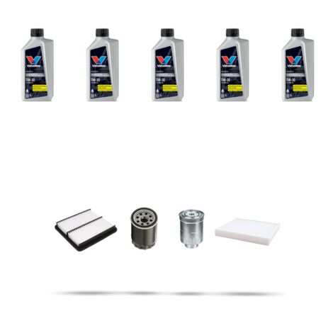 Kit tagliando 4 FILTRI e 5L OLIO compatibile con Mitsubshi ASX (GA7W) 1.8 DI-D 85kw Dal 2010