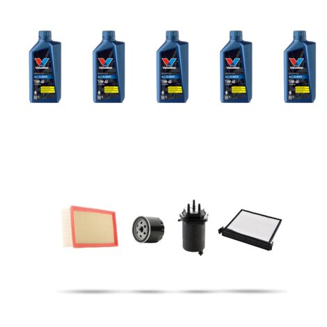 Kit tagliando 4 FILTRI e 5L OLIO compatibile con Nissan Micra III (k12) 1.5 dCI 60kw Dal 2003 al 2010