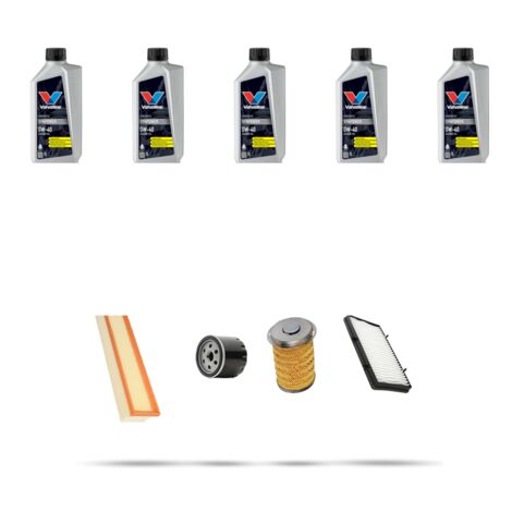 Kit tagliando 4 FILTRI e 5L OLIO compatibile con Nissan Primastar 1.9 dci 60kw Dal 2002