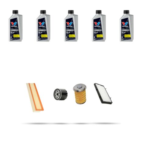 Kit tagliando 4 FILTRI e 5L OLIO compatibile con Nissan Primastar 1.9 dci 74kw Dal 2002