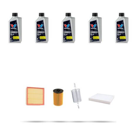 Kit tagliando 4 FILTRI e 5L OLIO compatibile con Opel Astra G 1.8 16V 85kw dal 1998