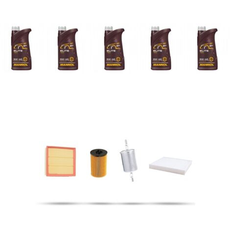 Kit tagliando 4 FILTRI e 5L OLIO compatibile con Opel Astra G 1.8 16V 85kw dal 1998