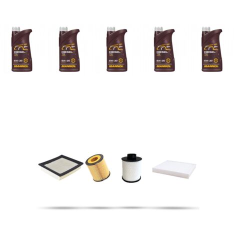 Kit tagliando 4 FILTRI e 5L OLIO compatibile con Opel Astra H ,GTC,SW 1.9 CDTI 88kw Dal 2004