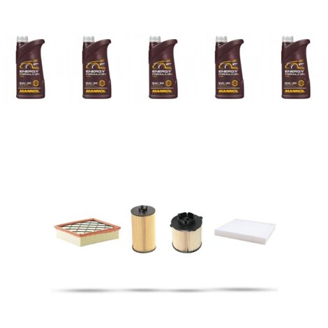 Kit tagliando 4 FILTRI e 5L OLIO compatibile con Opel Astra J ,GTC,SW 1.6 CDTI 100kw Dal 2013