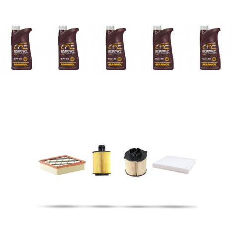 Kit tagliando 4 FILTRI e 5L OLIO compatibile con Opel Astra J ,GTC,SW 2.0 CDTI 118kw Dal 2009