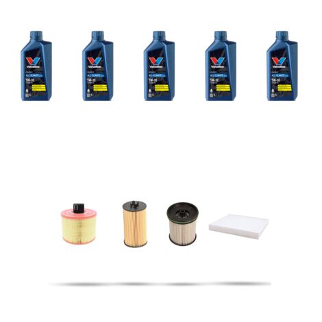 Kit tagliando 4 FILTRI e 5L OLIO compatibile con Opel Astra K 1.6 CDTI 110kw Dal 2018