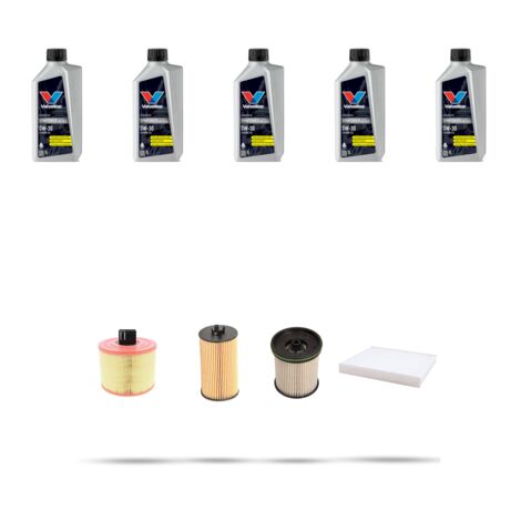 Kit tagliando 4 FILTRI e 5L OLIO compatibile con Opel Astra K 1.6 CDTI 81kw Dal 2015