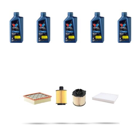 Kit tagliando 4 FILTRI e 5L OLIO compatibile con Opel Cascada 2.0 CDTI 121kw Dal 2013