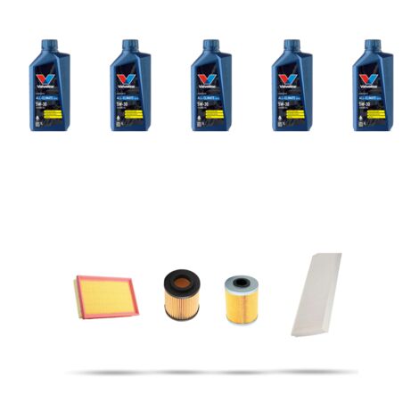 Kit tagliando 4 FILTRI e 5L OLIO compatibile con Opel Combo B 1.7 DTI 55kw Dal 2001