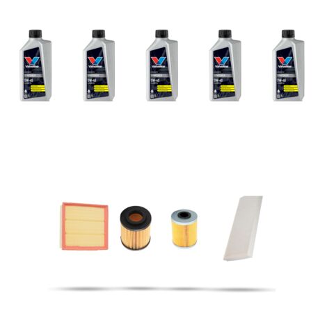Kit tagliando 4 FILTRI e 5L OLIO compatibile con Opel Corsa C 1.7 DI 48kw Dal 2000