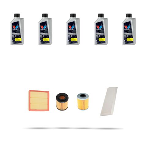 Kit tagliando 4 FILTRI e 5L OLIO compatibile con Opel Corsa C 1.7 DTI 55kw Dal 2000