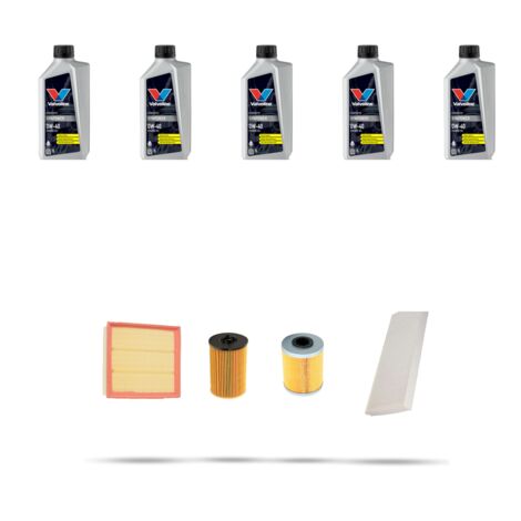 Kit tagliando 4 FILTRI e 5L OLIO compatibile con Opel Corsa C 1.8i 16V 92kw Dal 2000