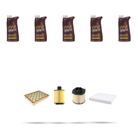 Kit tagliando 4 FILTRI e 5L OLIO compatibile con Opel Insigna 2.0 Cdti 143kw dal 2012