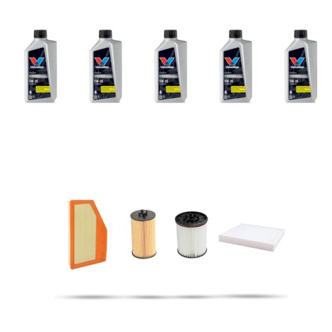 Kit tagliando 4 FILTRI e 5L OLIO compatibile con Opel Insigna B 1.6 Diesel 81kw Dal 2017