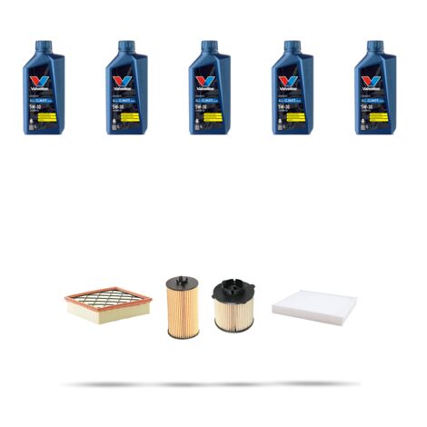 Kit tagliando 4 FILTRI e 5L OLIO compatibile con Opel Meriva B 1.6 CDTI 100kw dal 2013