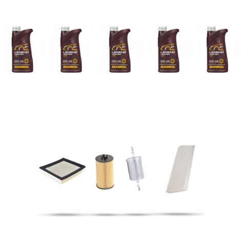 Kit tagliando 4 FILTRI e 5L OLIO compatibile con Opel Signum 1.8 16v 103kw Dal 2003