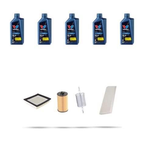 Kit tagliando 4 FILTRI e 5L OLIO compatibile con Opel Signum 1.8 16v 90kw Dal 2003