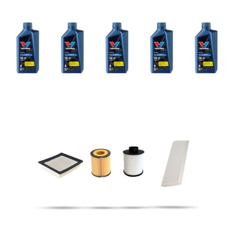 Kit tagliando 4 FILTRI e 5L OLIO compatibile con Opel Signum 1.9 CDTI 88kw Dal 2004