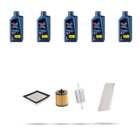 Kit tagliando 4 FILTRI e 5L OLIO compatibile con Opel Signum 2.2 16v 114kw Dal 2003