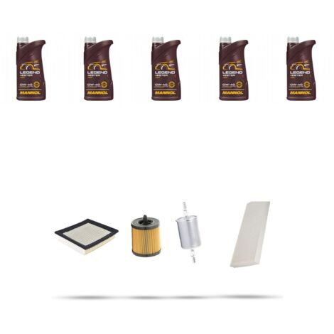 Kit tagliando 4 FILTRI e 5L OLIO compatibile con Opel Signum 2.2 16v 114kw Dal 2003