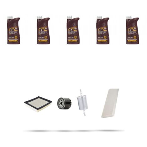 Kit tagliando 4 FILTRI e 5L OLIO compatibile con Opel Vectra C 1.6 16v 77kw dal 2006