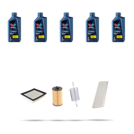 Kit tagliando 4 FILTRI e 5L OLIO compatibile con Opel Vectra C 1.8 16v 103kw dal 2006