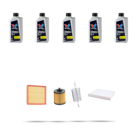 Kit tagliando 4 FILTRI e 5L OLIO compatibile con Opel Zafira A 2.2 16v 108kw dal 2000