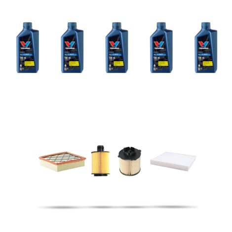 Kit tagliando 4 FILTRI e 5L OLIO compatibile con Opel Zafira C Tourer 2.0 CDTI 143kw dal 2013