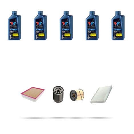 Kit tagliando 4 FILTRI e 5L OLIO compatibile con Peugeot 307 2.0 HDI 81kw dal 2001