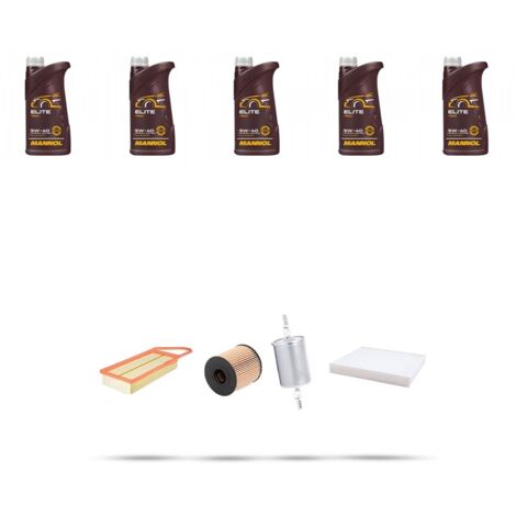 Kit tagliando 4 FILTRI e 5L OLIO compatibile con Peugeot 407 1.8 16v 92kw dal 2005