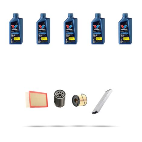 Kit tagliando 4 FILTRI e 5L OLIO compatibile con Peugeot 607 2.0 HDi 80kw dal 2001