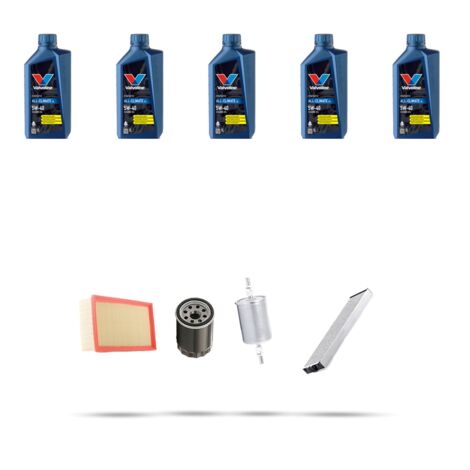 Kit tagliando 4 FILTRI e 5L OLIO compatibile con Peugeot 607 2.2 16V 116kw dal 2000