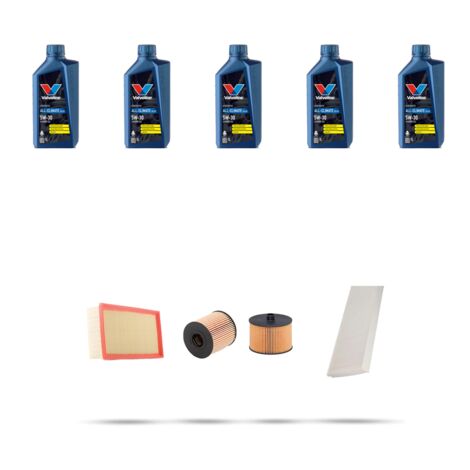 Kit tagliando 4 FILTRI e 5L OLIO compatibile con Peugeot Expert II 2.0 HDI 100kw dal 2007