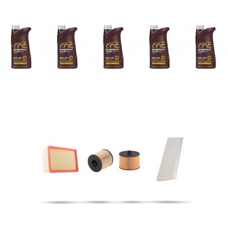 Kit tagliando 4 FILTRI e 5L OLIO compatibile con Peugeot Expert II 2.0 HDI 100kw dal 2007