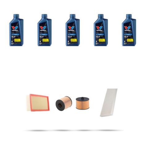 Kit tagliando 4 FILTRI e 5L OLIO compatibile con Peugeot Expert II 2.0 HDI 88kw dal 2007