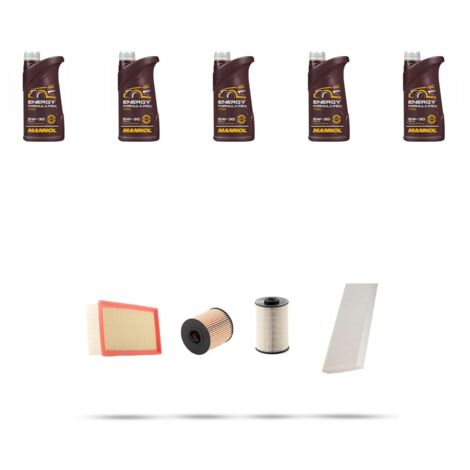 Kit tagliando 4 FILTRI e 5L OLIO compatibile con Peugeot Expert II 2.0 HDI 94kw dal 2011