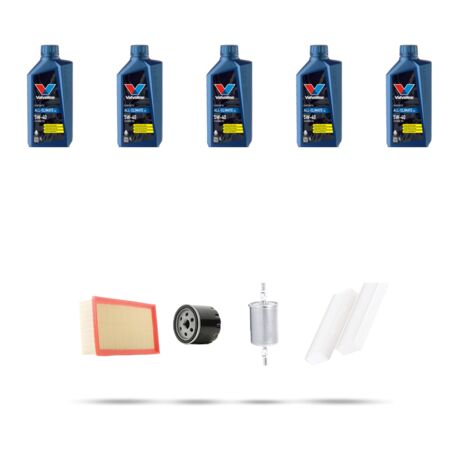 Kit tagliando 4 FILTRI e 5L OLIO compatibile con Renault Avantime 2.0 16V Turbo 120Kw dal 2001 al 2003