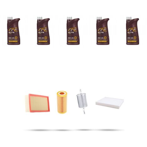 Kit tagliando 4 FILTRI e 5L OLIO compatibile con Renault Clio II 1.2 16v 55kw Dal 2001