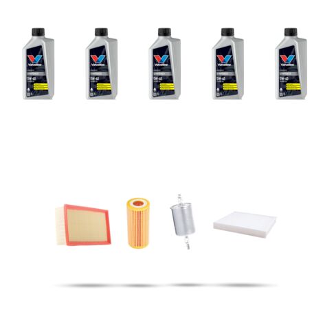 Kit tagliando 4 FILTRI e 5L OLIO compatibile con Renault Clio II 1.2 16v 55kw Dal 2001