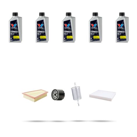 Kit tagliando 4 FILTRI e 5L OLIO compatibile con Renault Clio II 1.4 16v 70kw Dal 2000